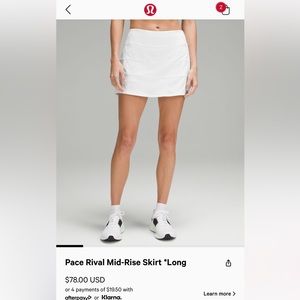 LULUEMON PACE RIVAL SKIRT